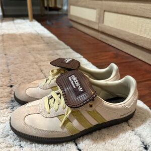 Adidas Wales Bonner Cream + Lime Sneakers